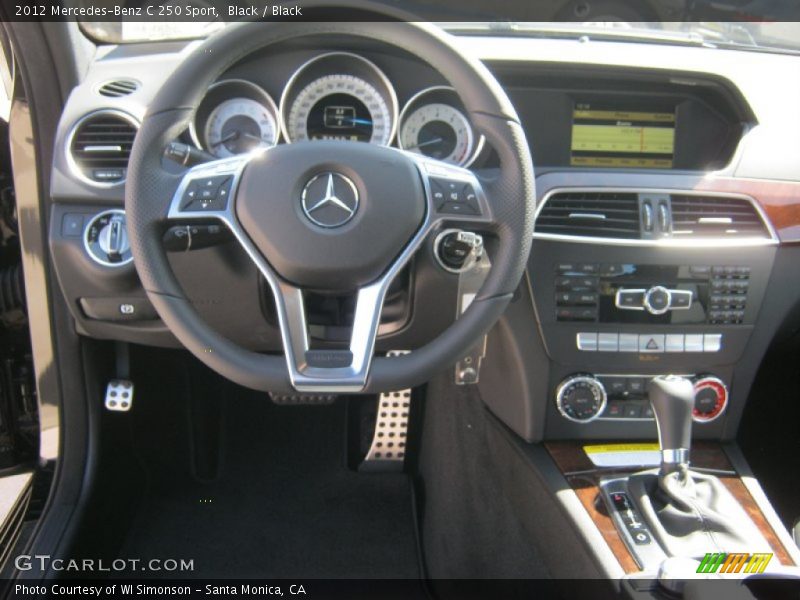 Black / Black 2012 Mercedes-Benz C 250 Sport