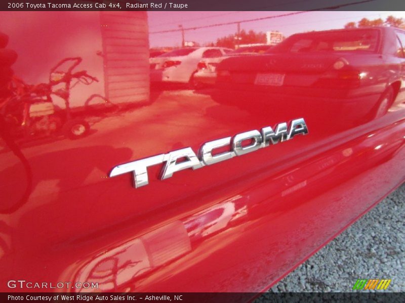 Radiant Red / Taupe 2006 Toyota Tacoma Access Cab 4x4