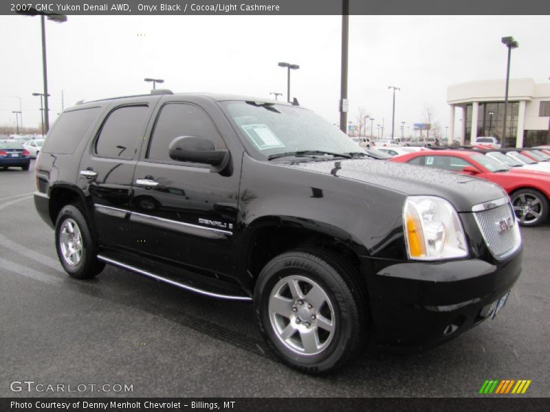 Onyx Black / Cocoa/Light Cashmere 2007 GMC Yukon Denali AWD
