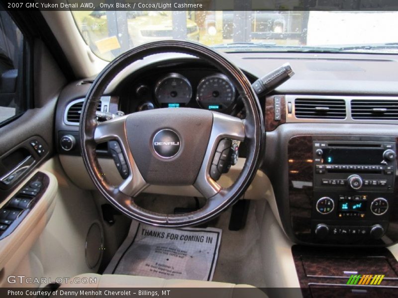 Onyx Black / Cocoa/Light Cashmere 2007 GMC Yukon Denali AWD