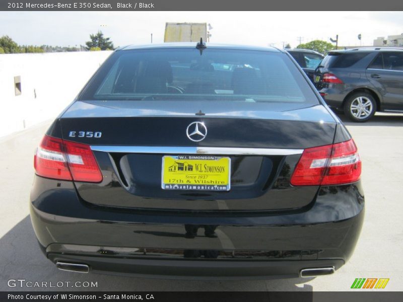 Black / Black 2012 Mercedes-Benz E 350 Sedan