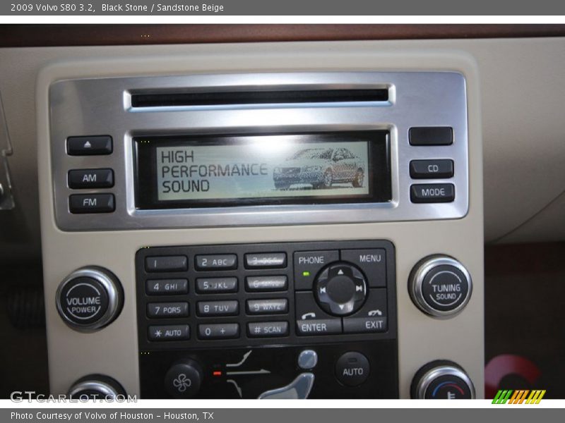Black Stone / Sandstone Beige 2009 Volvo S80 3.2