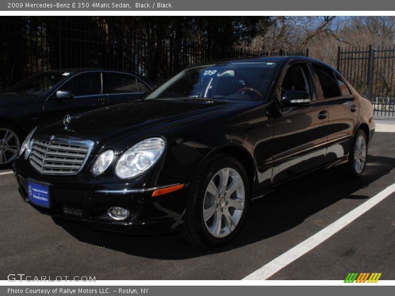 Black / Black 2009 Mercedes-Benz E 350 4Matic Sedan