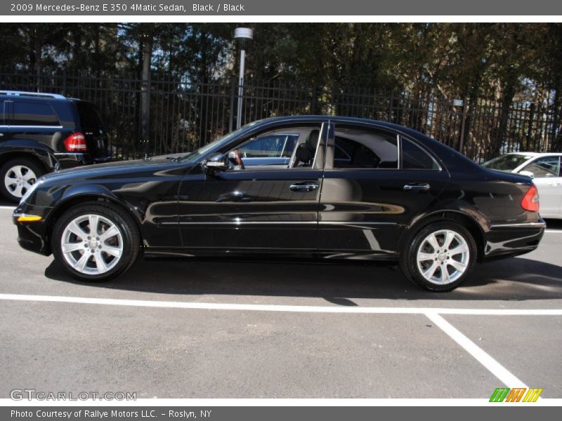 Black / Black 2009 Mercedes-Benz E 350 4Matic Sedan