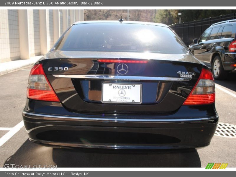Black / Black 2009 Mercedes-Benz E 350 4Matic Sedan