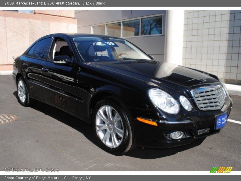 Black / Black 2009 Mercedes-Benz E 350 4Matic Sedan