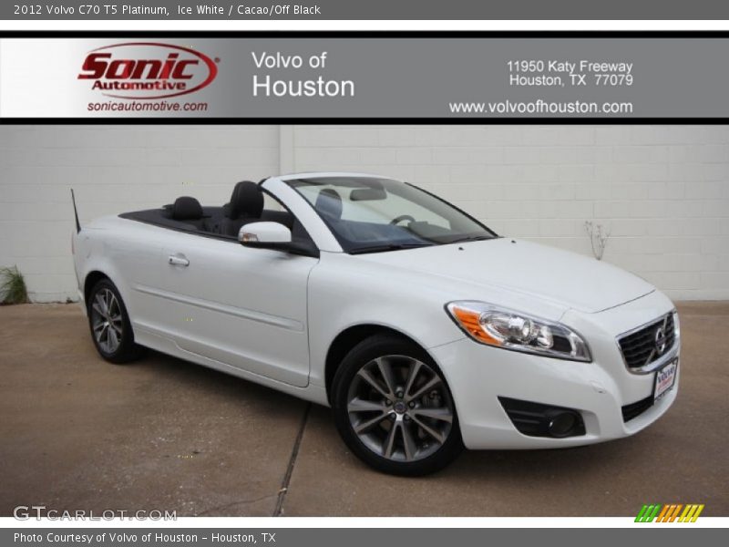 Ice White / Cacao/Off Black 2012 Volvo C70 T5 Platinum