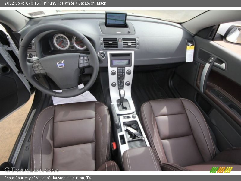  2012 C70 T5 Platinum Cacao/Off Black Interior