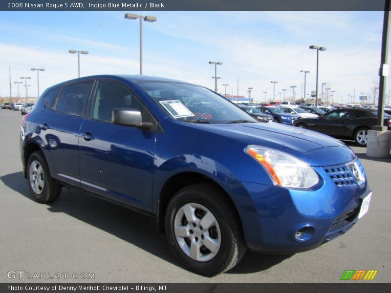 Indigo Blue Metallic / Black 2008 Nissan Rogue S AWD
