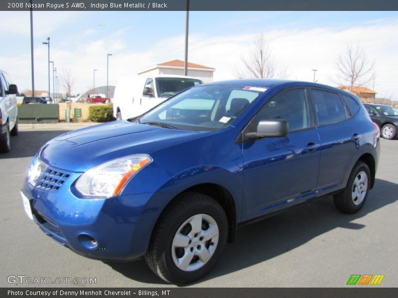 Indigo Blue Metallic / Black 2008 Nissan Rogue S AWD