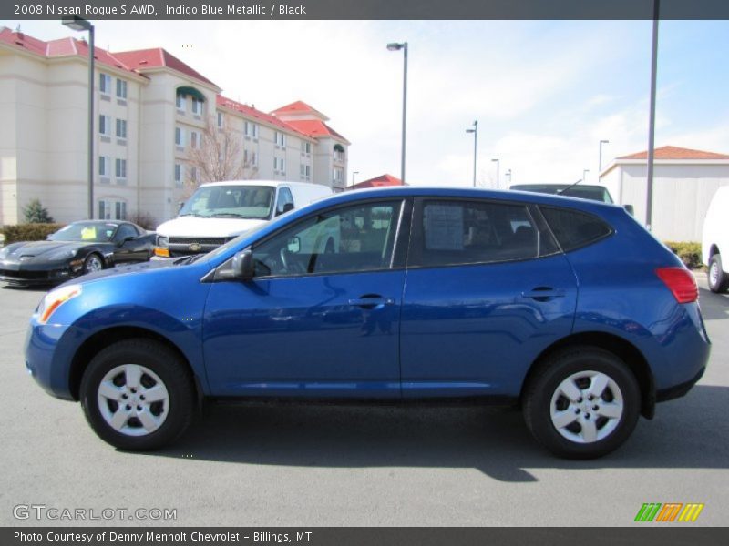 Indigo Blue Metallic / Black 2008 Nissan Rogue S AWD