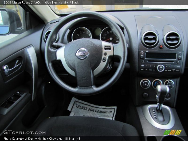 Indigo Blue Metallic / Black 2008 Nissan Rogue S AWD
