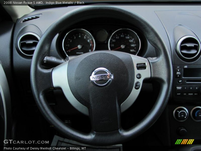 Indigo Blue Metallic / Black 2008 Nissan Rogue S AWD