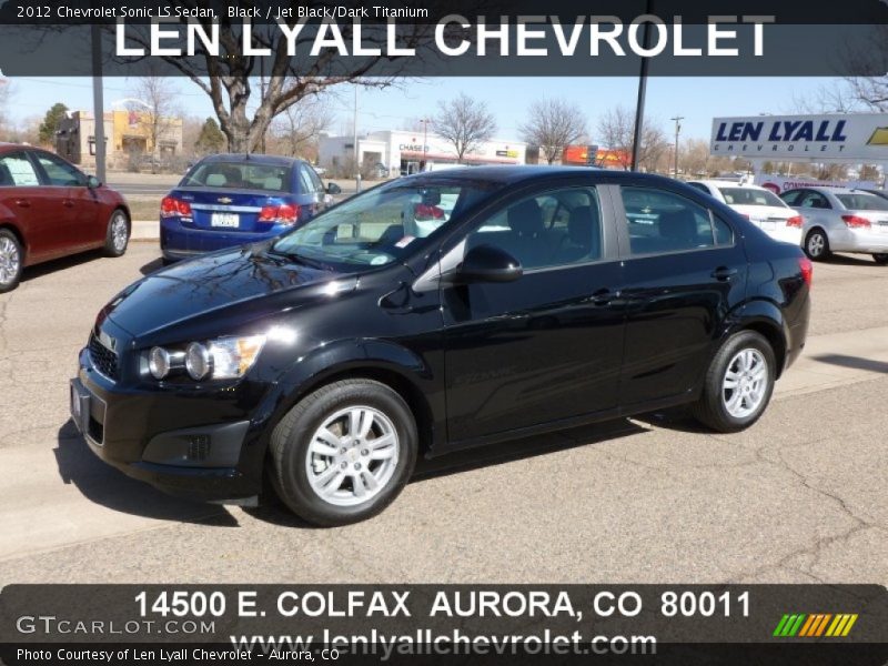 Black / Jet Black/Dark Titanium 2012 Chevrolet Sonic LS Sedan
