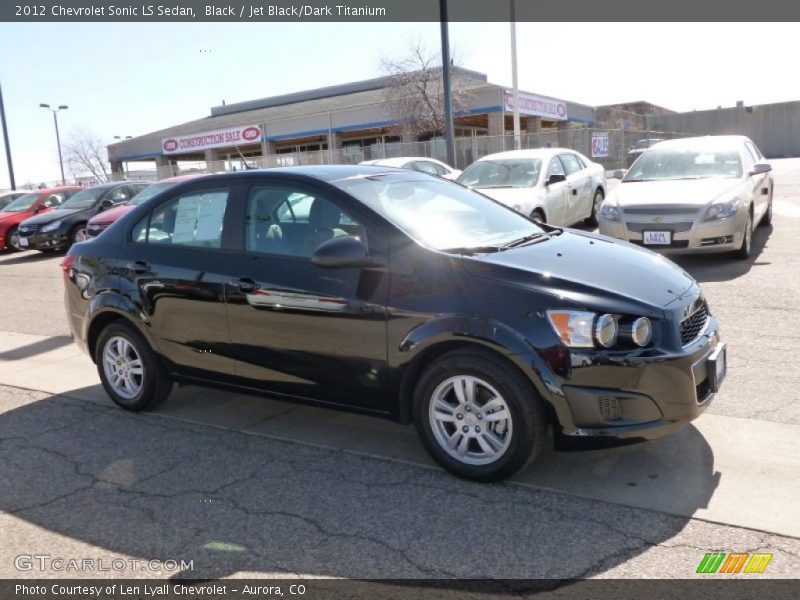 Black / Jet Black/Dark Titanium 2012 Chevrolet Sonic LS Sedan