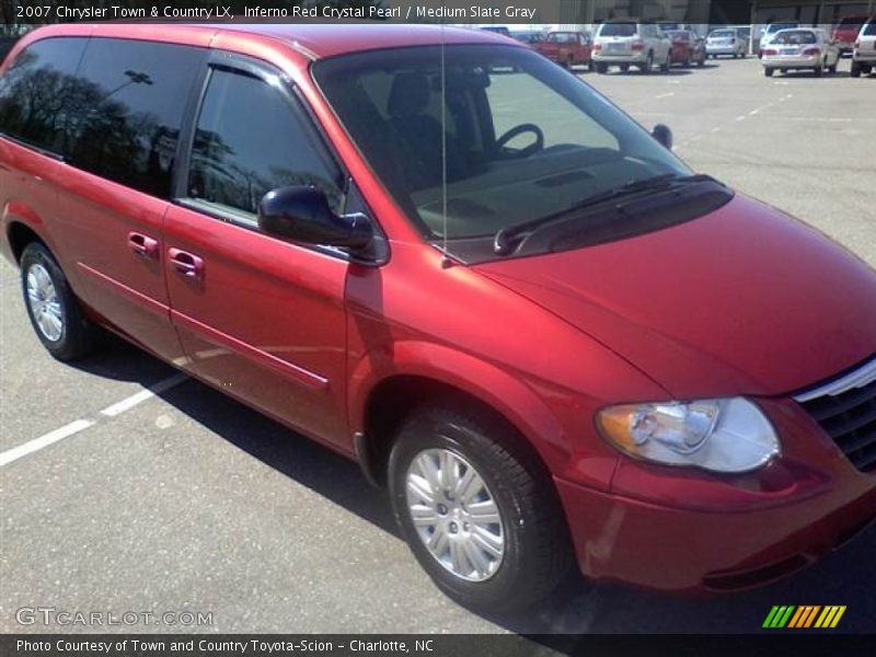 Inferno Red Crystal Pearl / Medium Slate Gray 2007 Chrysler Town & Country LX