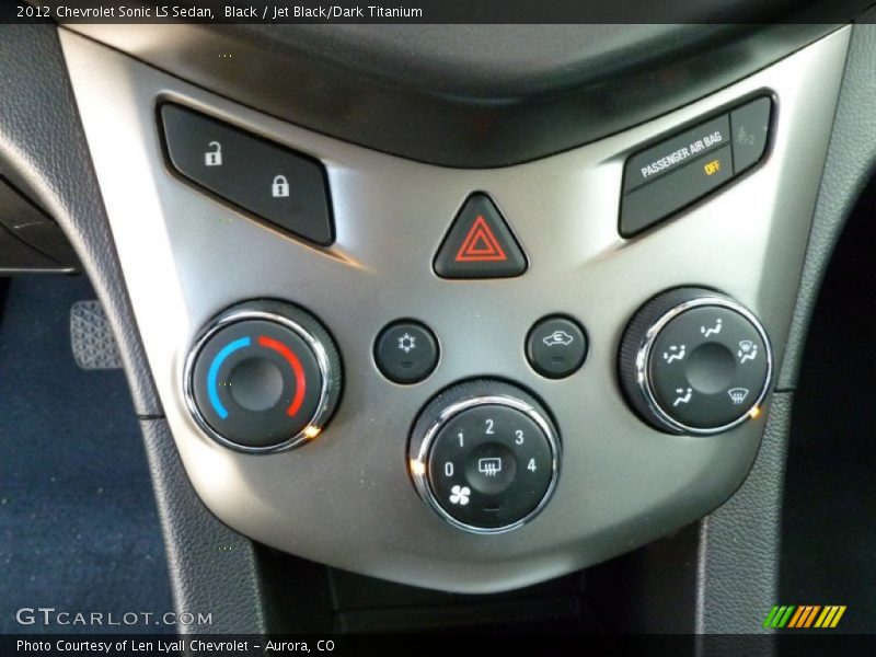Black / Jet Black/Dark Titanium 2012 Chevrolet Sonic LS Sedan