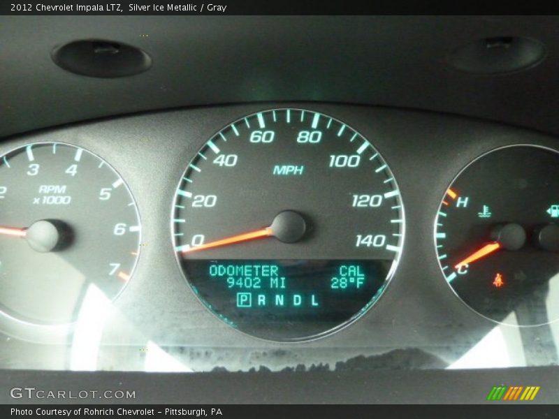 Silver Ice Metallic / Gray 2012 Chevrolet Impala LTZ