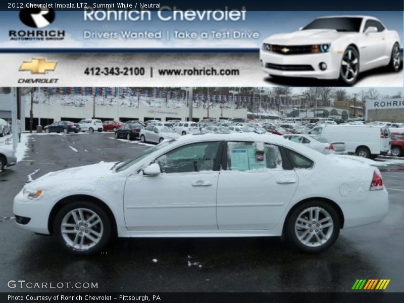 Summit White / Neutral 2012 Chevrolet Impala LTZ