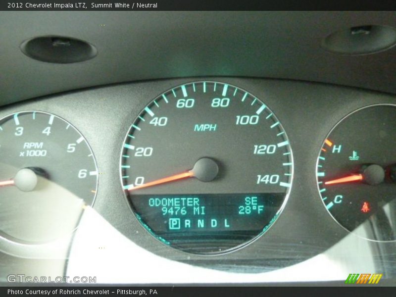 Summit White / Neutral 2012 Chevrolet Impala LTZ