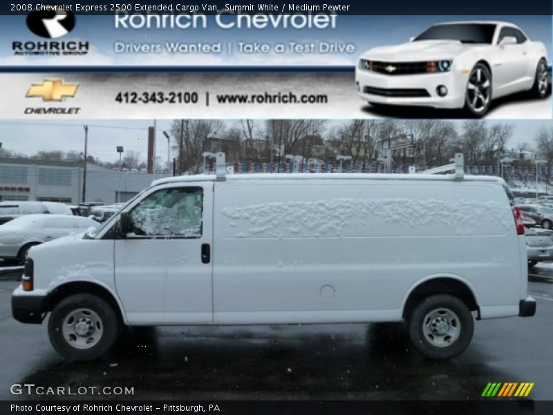 Summit White / Medium Pewter 2008 Chevrolet Express 2500 Extended Cargo Van