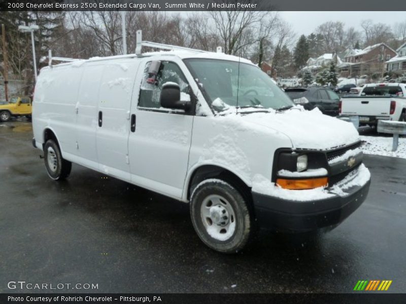 Summit White / Medium Pewter 2008 Chevrolet Express 2500 Extended Cargo Van