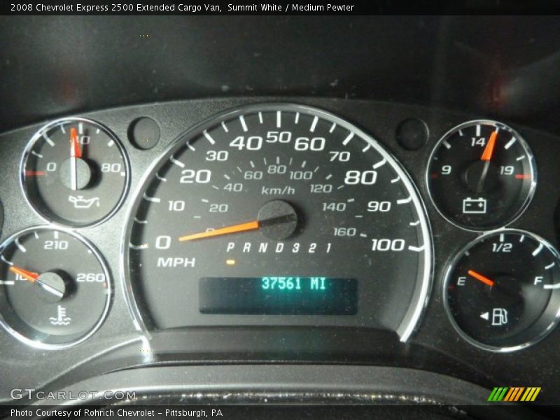 Summit White / Medium Pewter 2008 Chevrolet Express 2500 Extended Cargo Van