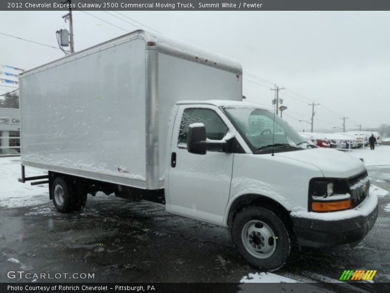 Summit White / Pewter 2012 Chevrolet Express Cutaway 3500 Commercial Moving Truck