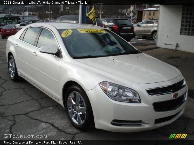 White Diamond Tricoat / Titanium 2011 Chevrolet Malibu LT