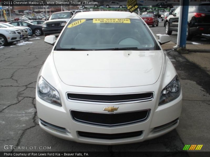 White Diamond Tricoat / Titanium 2011 Chevrolet Malibu LT
