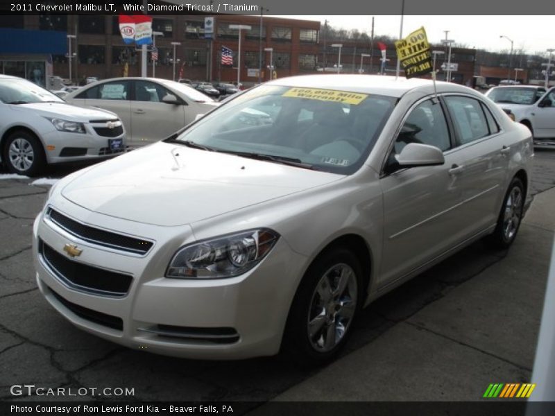 White Diamond Tricoat / Titanium 2011 Chevrolet Malibu LT