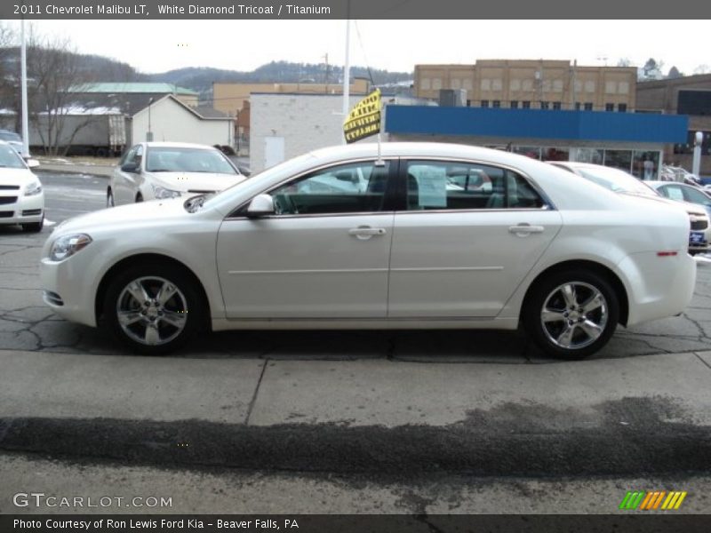 White Diamond Tricoat / Titanium 2011 Chevrolet Malibu LT