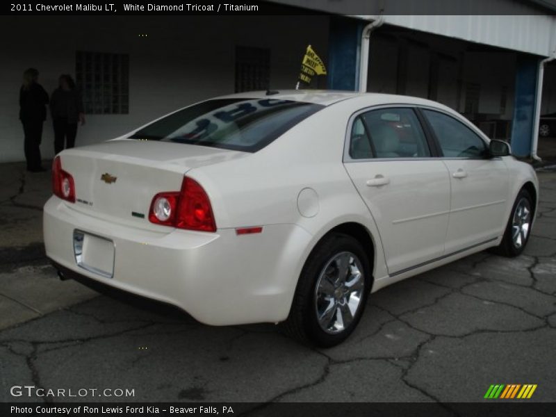 White Diamond Tricoat / Titanium 2011 Chevrolet Malibu LT