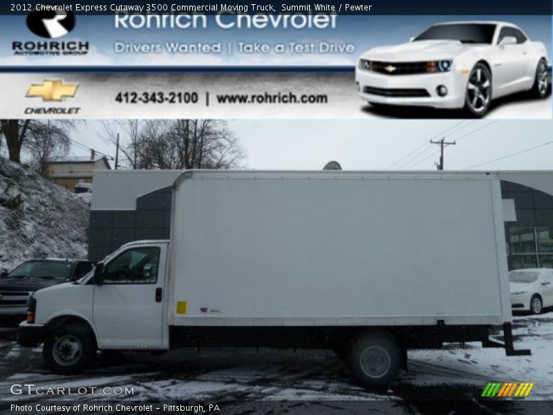 Summit White / Pewter 2012 Chevrolet Express Cutaway 3500 Commercial Moving Truck