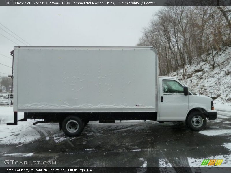 Summit White / Pewter 2012 Chevrolet Express Cutaway 3500 Commercial Moving Truck