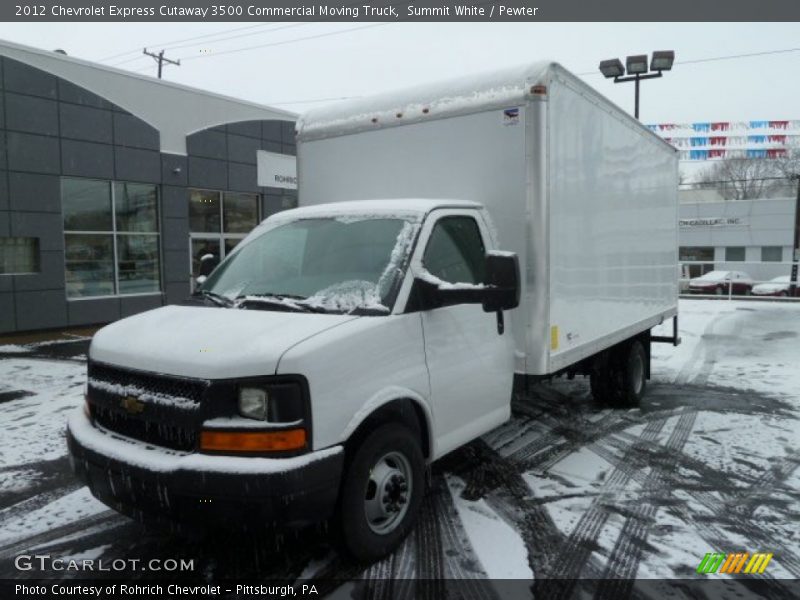 Summit White / Pewter 2012 Chevrolet Express Cutaway 3500 Commercial Moving Truck