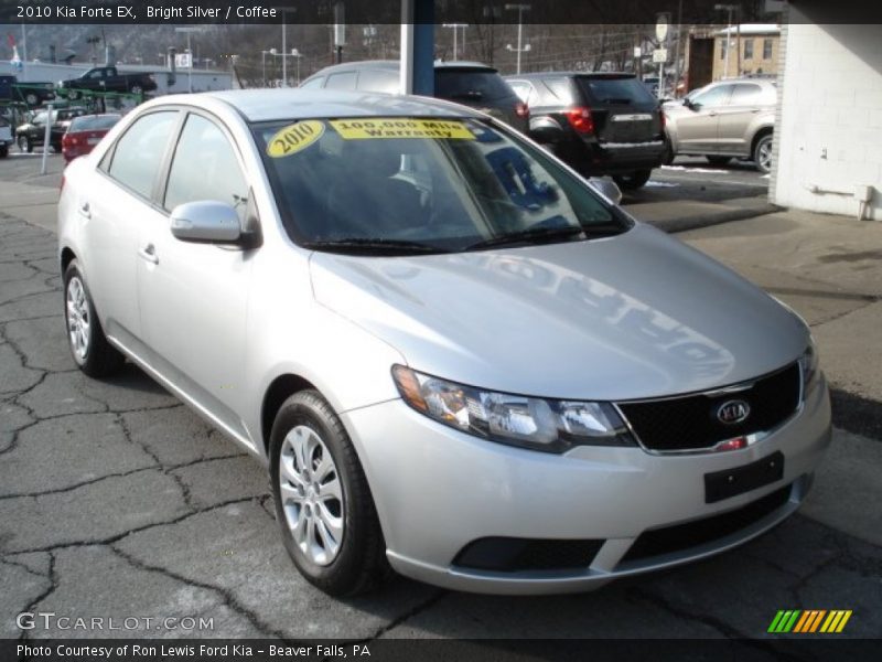 Bright Silver / Coffee 2010 Kia Forte EX