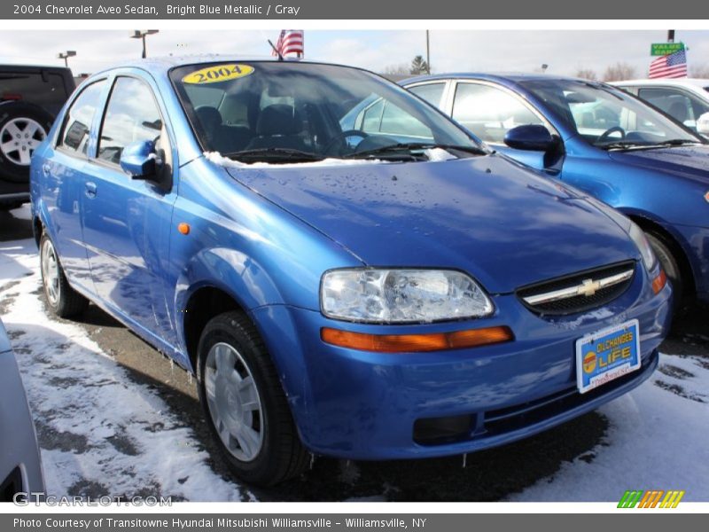 Bright Blue Metallic / Gray 2004 Chevrolet Aveo Sedan