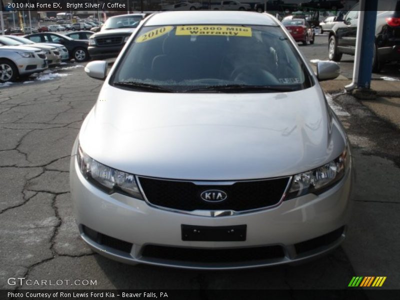 Bright Silver / Coffee 2010 Kia Forte EX