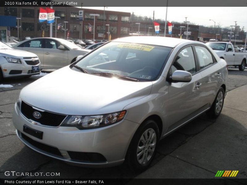 Bright Silver / Coffee 2010 Kia Forte EX