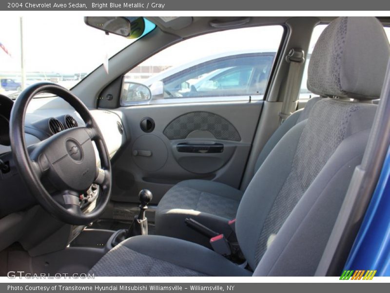 Bright Blue Metallic / Gray 2004 Chevrolet Aveo Sedan