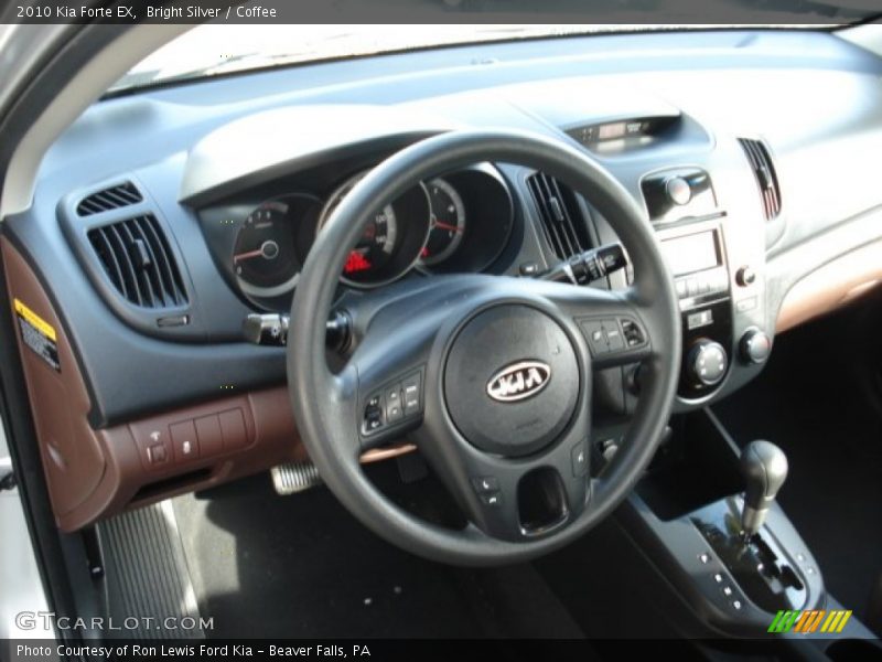 Bright Silver / Coffee 2010 Kia Forte EX