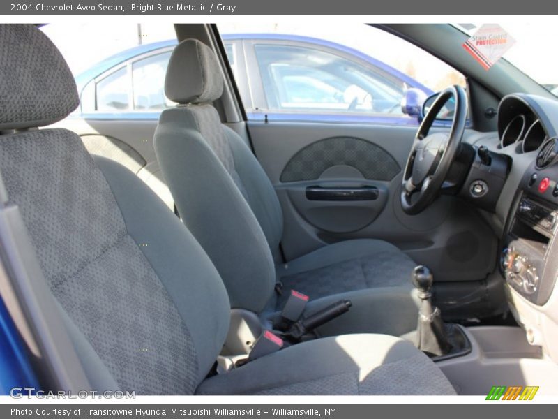 Bright Blue Metallic / Gray 2004 Chevrolet Aveo Sedan