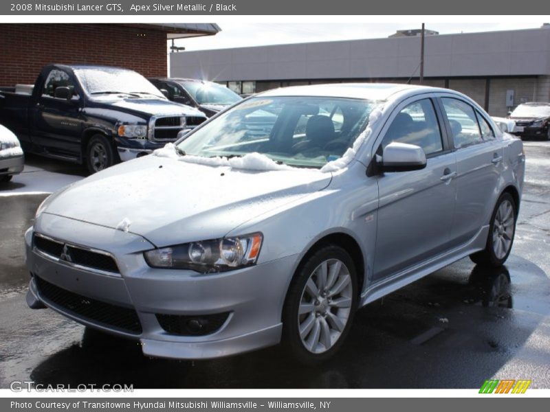 Apex Silver Metallic / Black 2008 Mitsubishi Lancer GTS