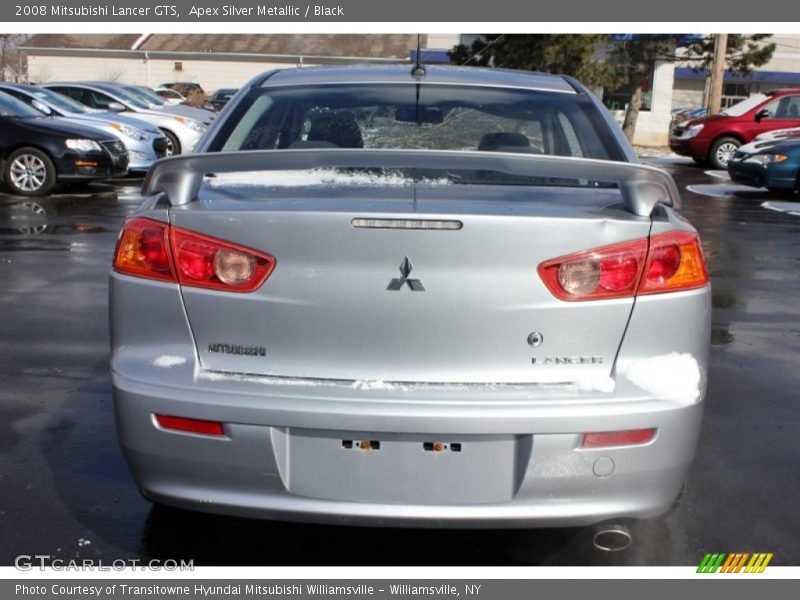 Apex Silver Metallic / Black 2008 Mitsubishi Lancer GTS