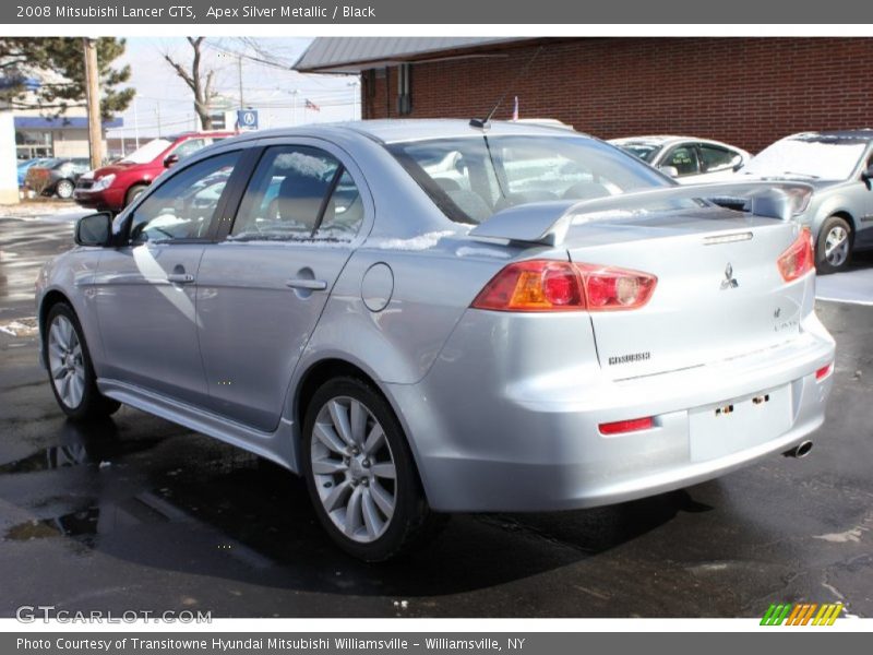 Apex Silver Metallic / Black 2008 Mitsubishi Lancer GTS