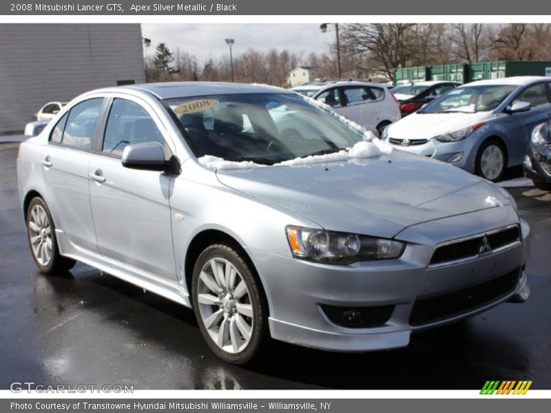 Apex Silver Metallic / Black 2008 Mitsubishi Lancer GTS