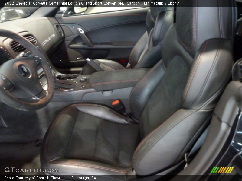  2012 Corvette Centennial Edition Grand Sport Convertible Ebony Interior