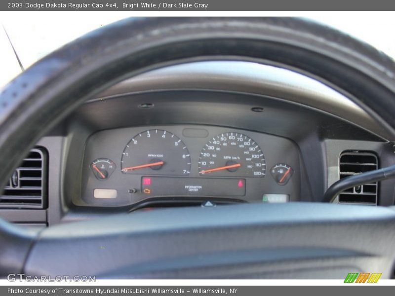 Bright White / Dark Slate Gray 2003 Dodge Dakota Regular Cab 4x4