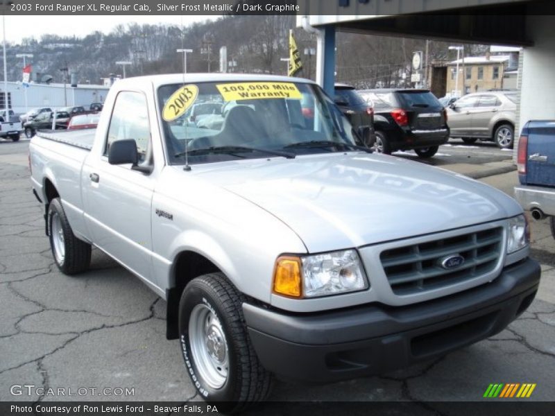 Silver Frost Metallic / Dark Graphite 2003 Ford Ranger XL Regular Cab